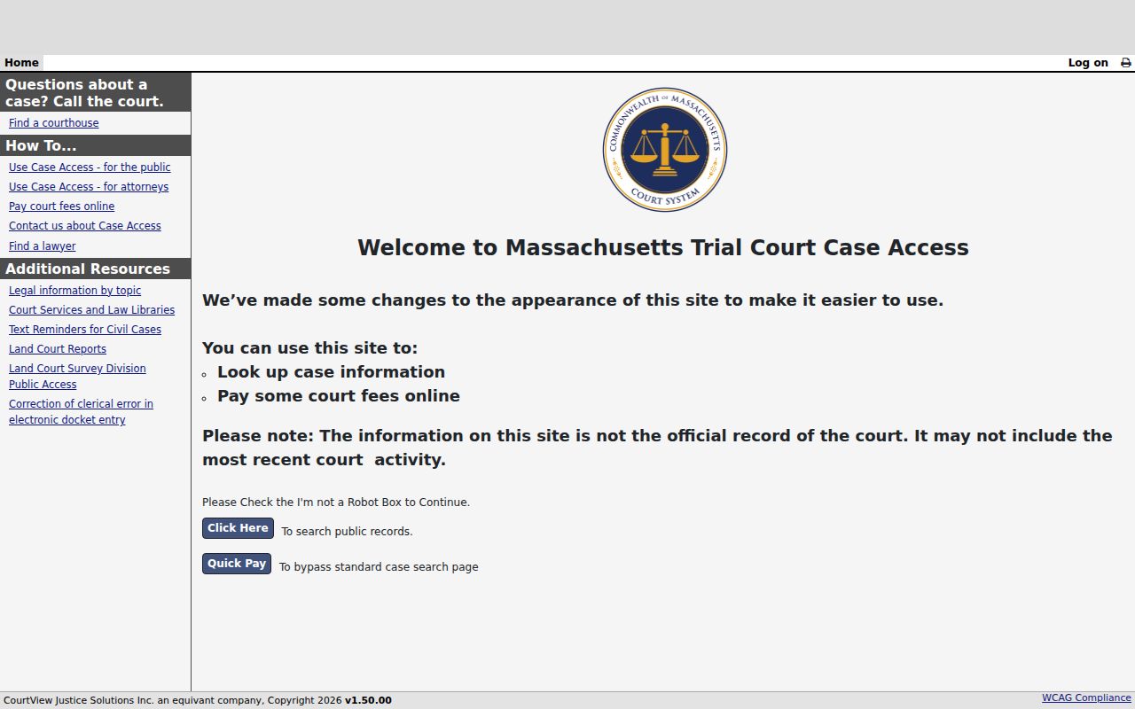 Methuen residents directory Massachusetts Trial Court Case Access portal
