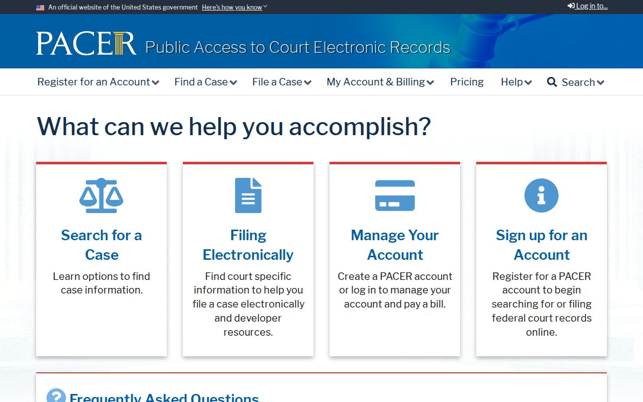 Methuen resident lookup PACER federal case search access