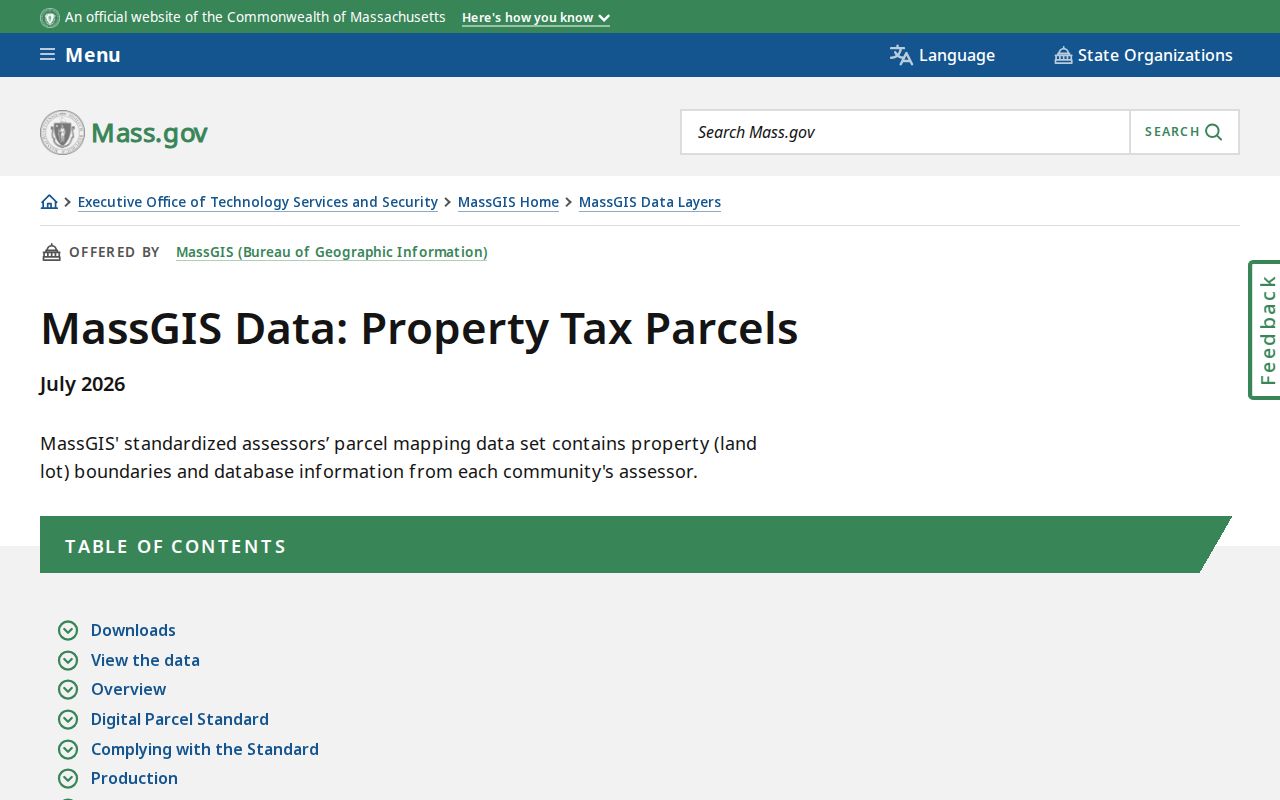 Methuen ZIP code directory MassGIS property tax parcel data